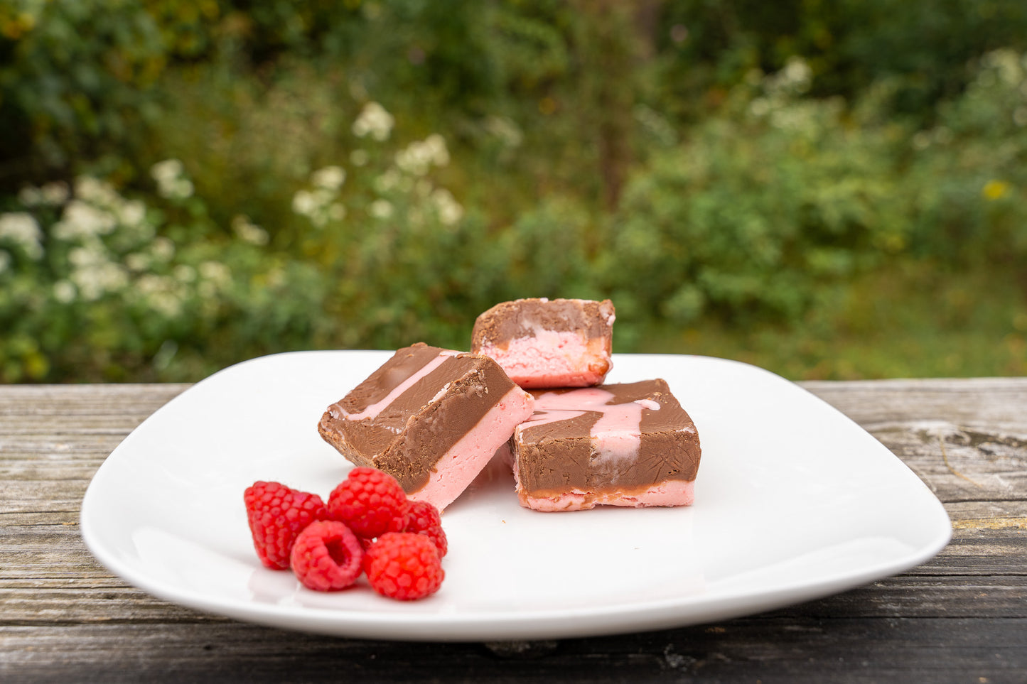 Raspberry Chocolate Swirl Fudge